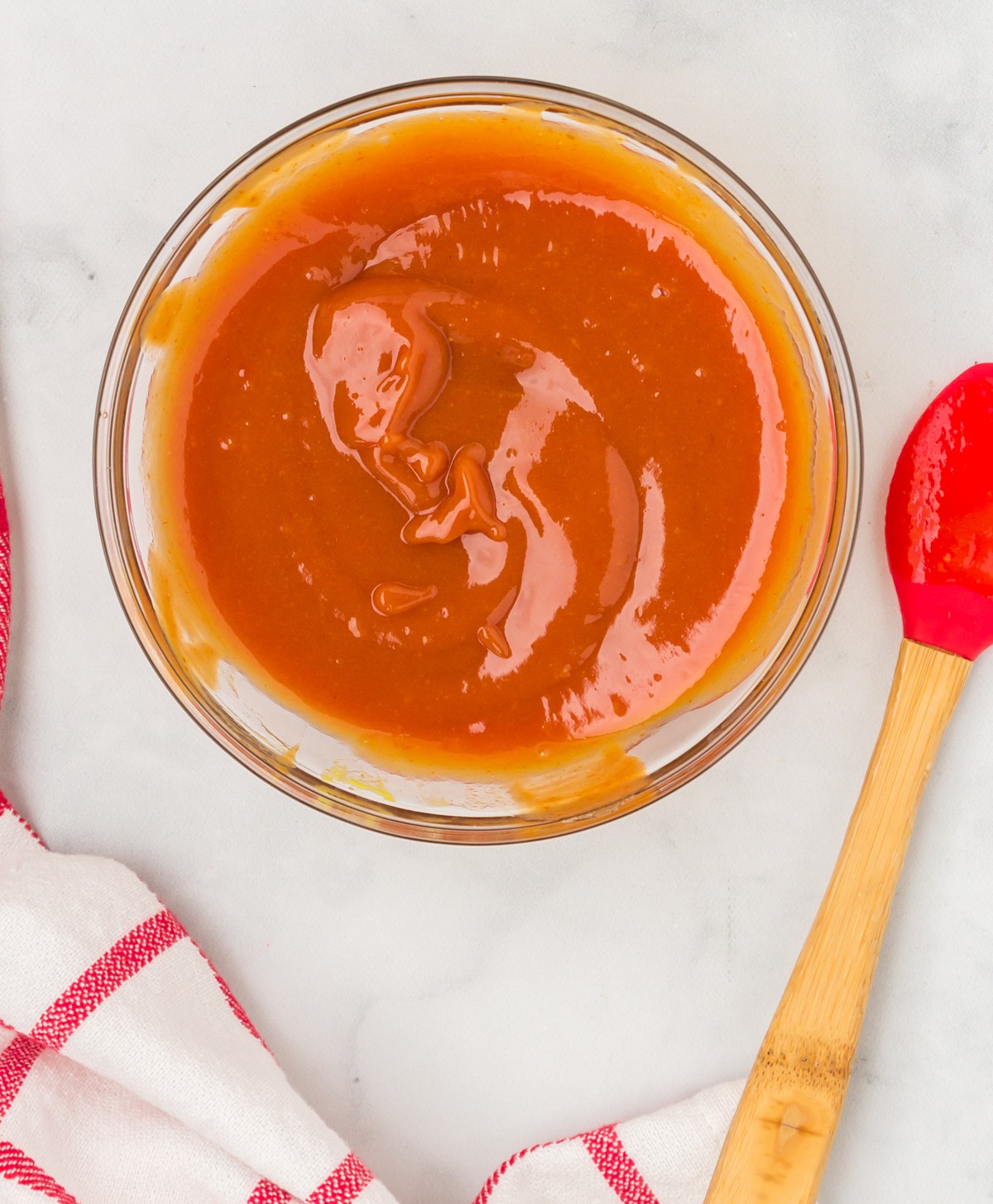tangy ketchup dipping sauce in a bowl