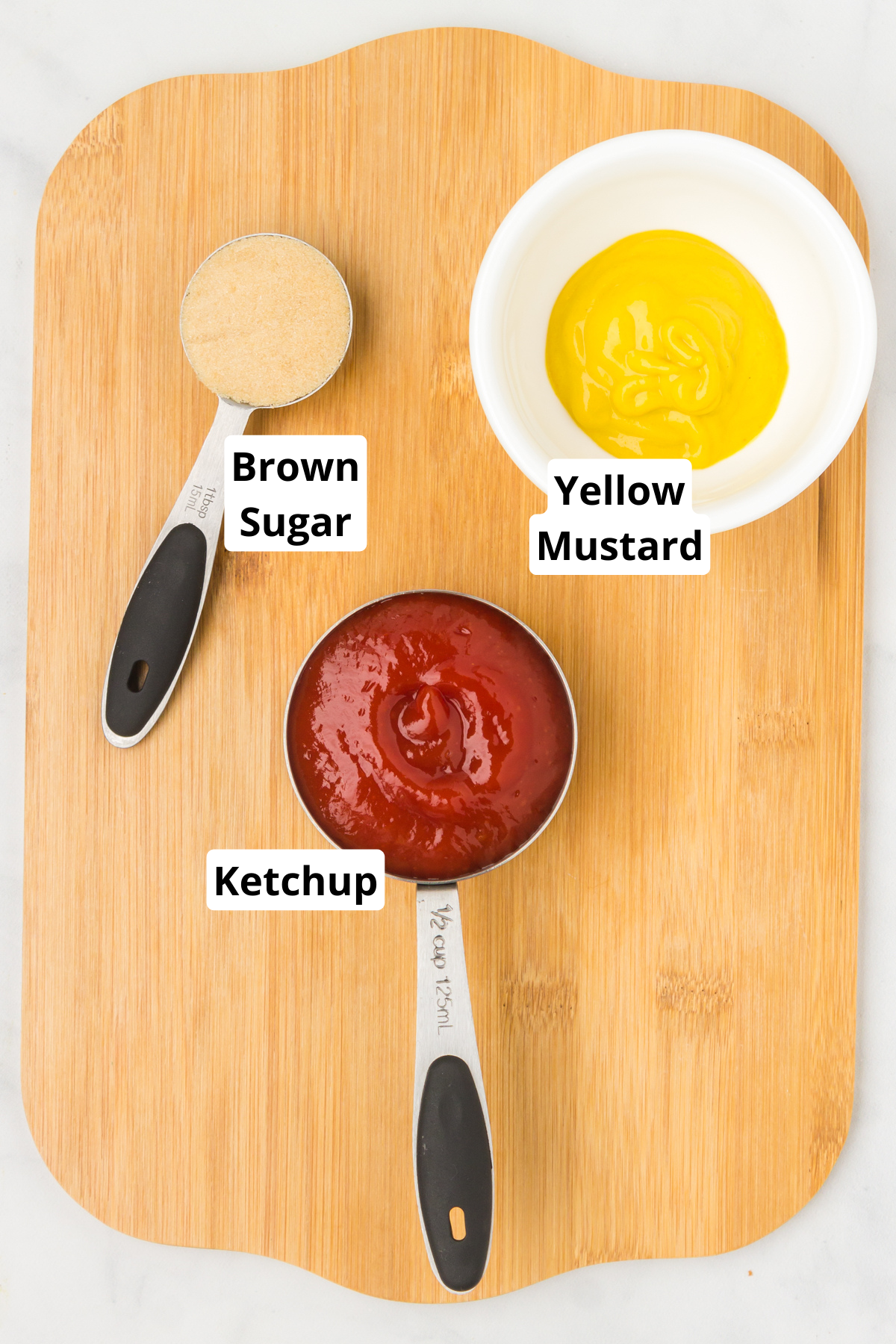 ingredients for tangy ketchup